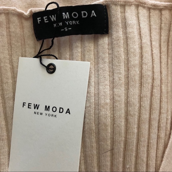 NWT Few Moda Pom Pom Snap Button Ribbed Cardigan - Picture 7 of 9